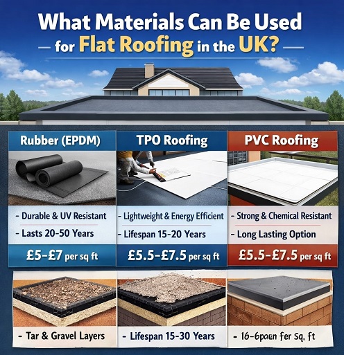 What Materials Can Be Used for Flat Roofing in the UK