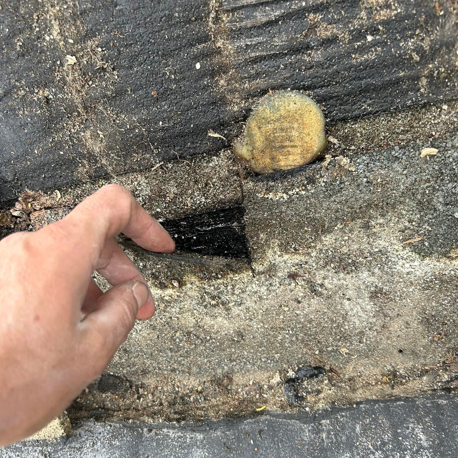 Roof repair needed for a hole in the roof of a home in hereford